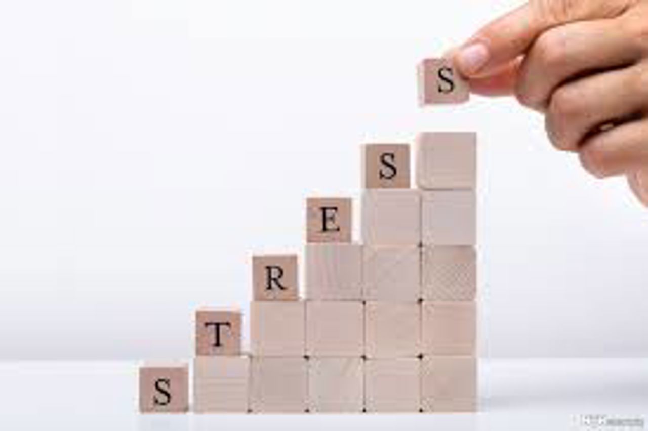 Terningtrapp som staver stress