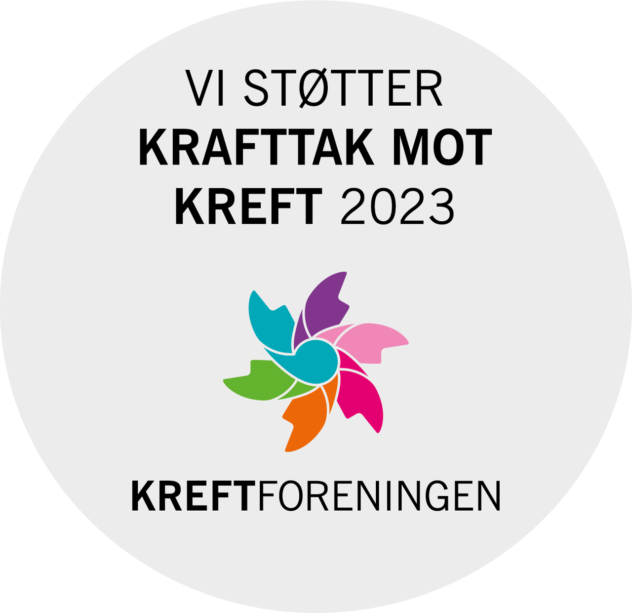 Vi støtter krafttak mot kreft 2023. Kreftforeningen