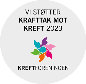 Vi støtter krafttak mot kreft 2023. Kreftforeningen